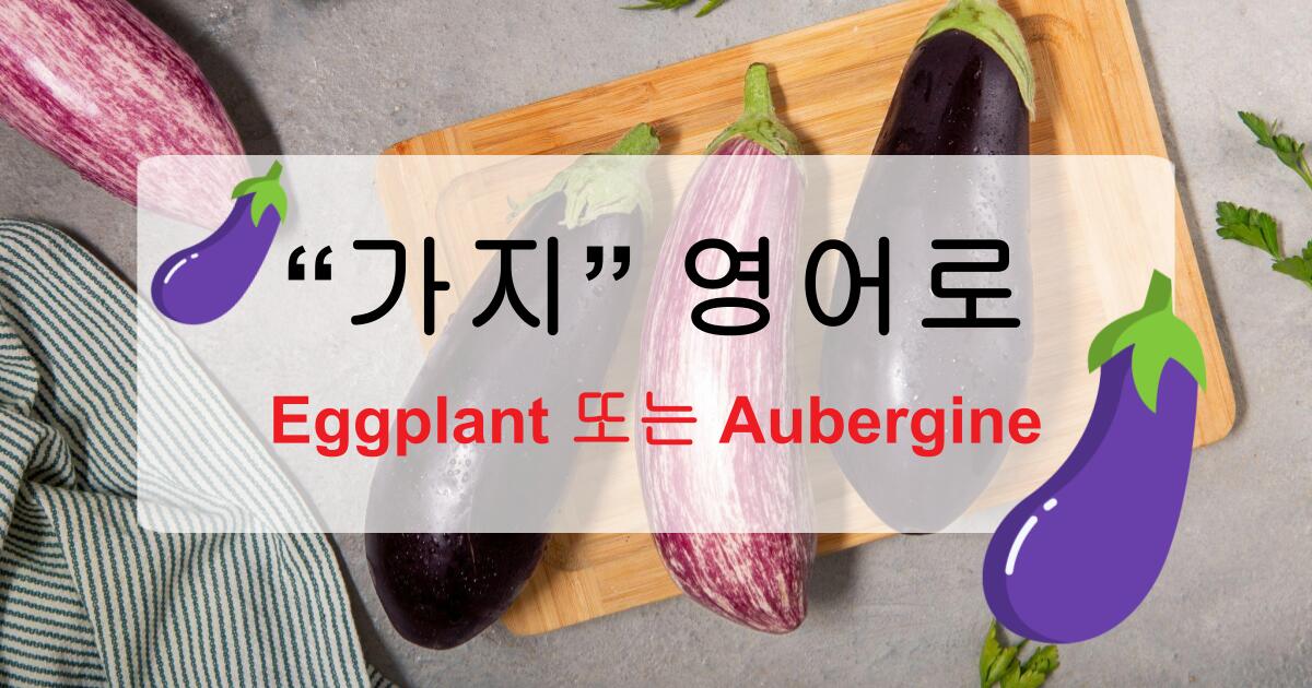 가지 영어로? Eggplant 또는 Aubergine
