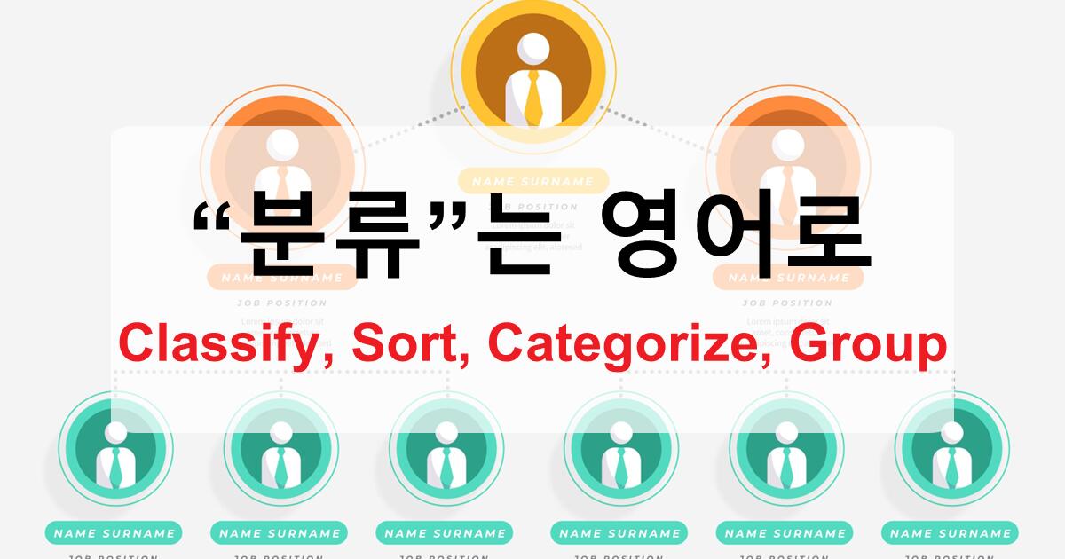 분류 영어로 뭐라고 할까? – classify부터 Categorize, sort까지 쉽게 배우기
