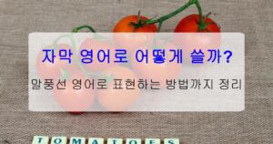 자막 영어로 어떻게 쓸까? 말풍선 영어로 표현하는 방법까지 정리